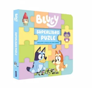 BLUEY. LIBRO JUGUETE - SUPERLIBRO PUZZLE. 4 PUZLES DE DOS CARAS PARA LEER Y JUGA
